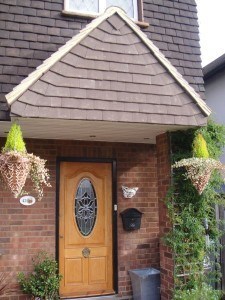 Door Canopy with matching Cladding