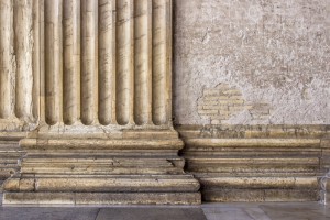 ancient stone pilasters