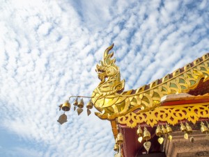 gold ornate barge boards in Thailand