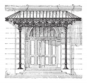 door canopy drawing london