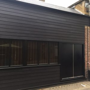 James Hardie cladding in black
