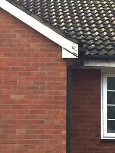 Rotten softwood bargeboard iin Barnet