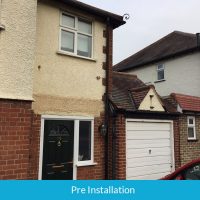 Property before door canopy installation