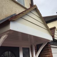 Harrow door canopy installation