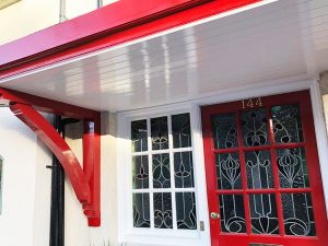 Door canopies installation