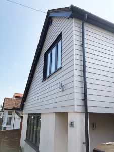 Modern grey concrete cladding