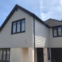 Grey concrete cladding in Epping