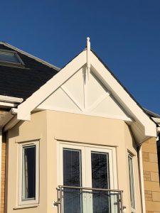 White pvc barge boards