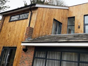 Cladding and guttering installation