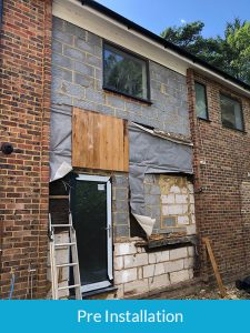 Pre installation of timber cladding