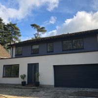 Grey soffits, fascias, bargeboards and guttering