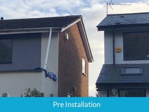 Pre installation of replacement guttering