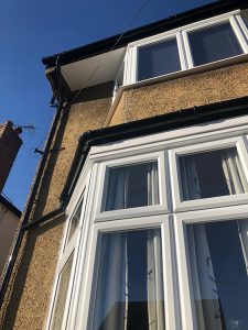 Black fascias and white soffits