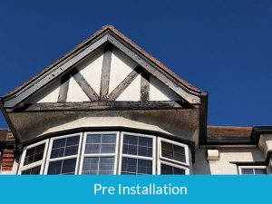 Pre installation of new black fascias