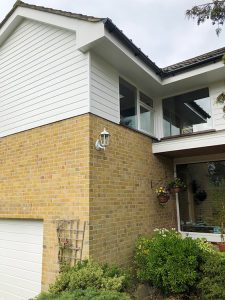 PVC soffits installed