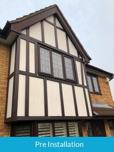 Before installation of concrete cladding