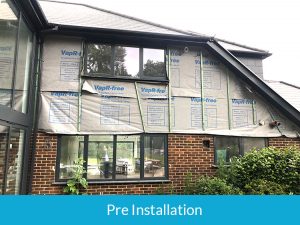 Pre installation of timber cladding