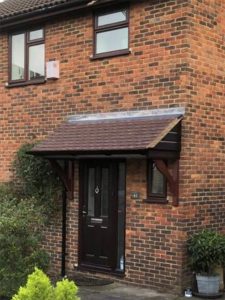 Bespoke door canopy in Croydon