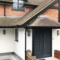 Bespoke door canopy installation