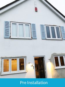 Pre-installation of Hardyplank cladding