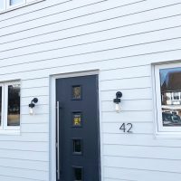 White James Hardie cladding