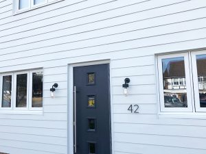 White James Hardie cladding