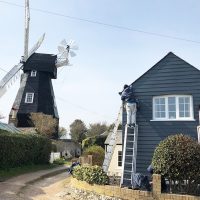 Cladding installation to match a nearby windmill