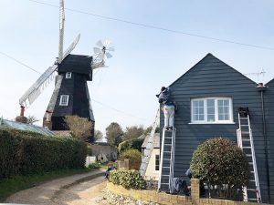 Cladding installation to match a nearby windmill