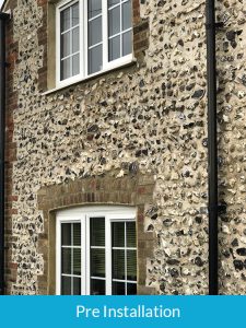 Pre-installation of cladding