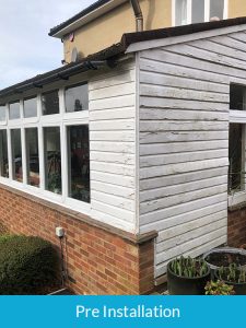 Pre-installation of cladding