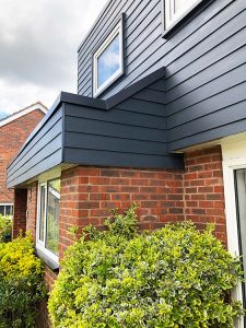 New grey cladding installation