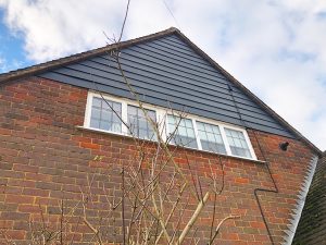 James Hardie grey composite cladding