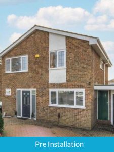 Pre installation of exterior cladding