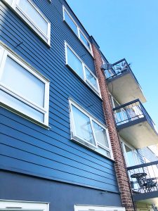 Anthracite grey James Hardie cladding