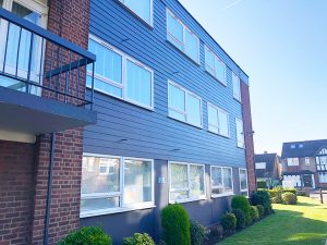 Anthracite grey James Hardie cladding