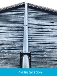 Before James Hardie cladding installation