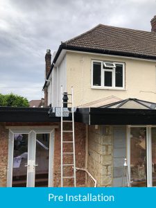 Pre-installation of James Hardie cladding