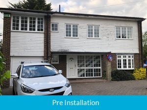 Pre-installation of cladding and porch