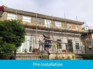 Pre-installation of hardwood cladding