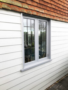 James Hardie cladding in Arctic White
