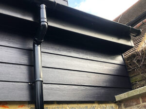 Detail view of James Hardie cladding