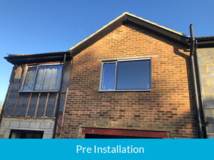 Before installation of James Hardie cladding