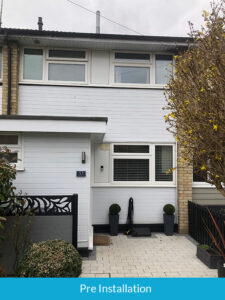 Before installation of cladding and fascias