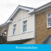 Before installation of soffits, fascias and guttering