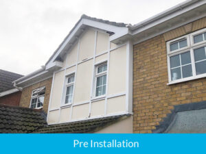 Before installation of soffits, fascias and guttering