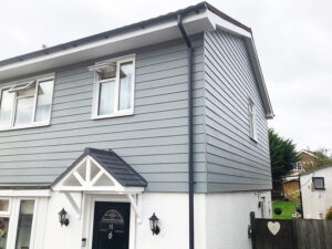 Grey cladding installation in Loughton, Essex