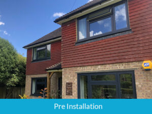 Pre-installation of Ecoscape cladding