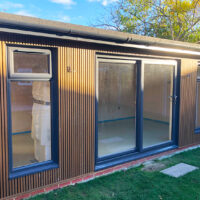 Ecoscape cladding installation on home office and gym