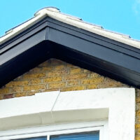 Stepped black bargeboard replacement in London