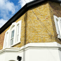 Black corner soffits and fascias